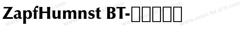 ZapfHumnst BT字体转换